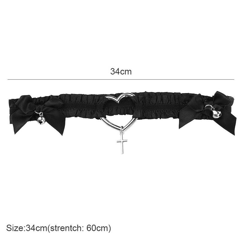 Clothing Accessory Goth Punk Lolita Jk Bow Female Suspenders Heart Shape Leg Garter Sexy Suspenders