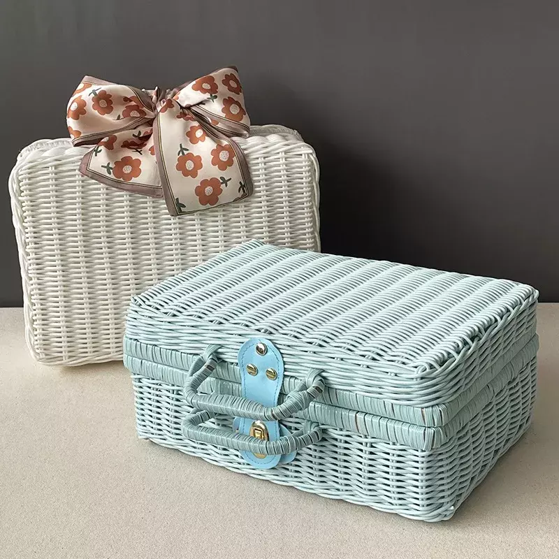 Borsa tessuta giapponese con borsa regalo tessuta regalo a mano scatola portaoggetti vuota per fotografia all'aperto per bambini da matrimonio