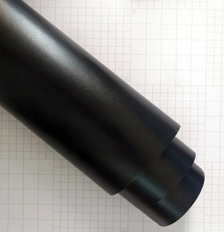 Film adhésif en vinyle PVC motif cuir noir, autocollant pour carrosserie de voiture, décoration interne