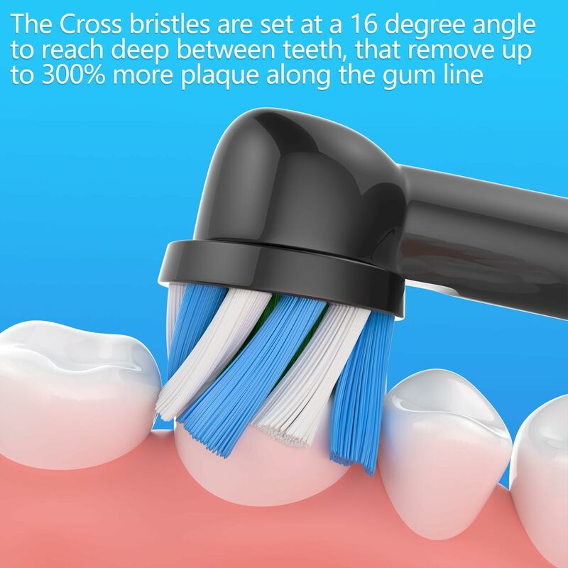 Cabezales de repuesto profesionales para cepillo de dientes eléctrico Oral B, cabezales de repuesto cruzados, acción