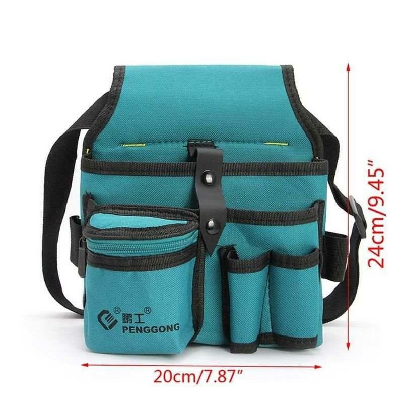 Electrician Waist Tool Bag Multifunctional Canvas Hardware Oxford Kit Waterproof Belt  Hanging Type Tool Pouch