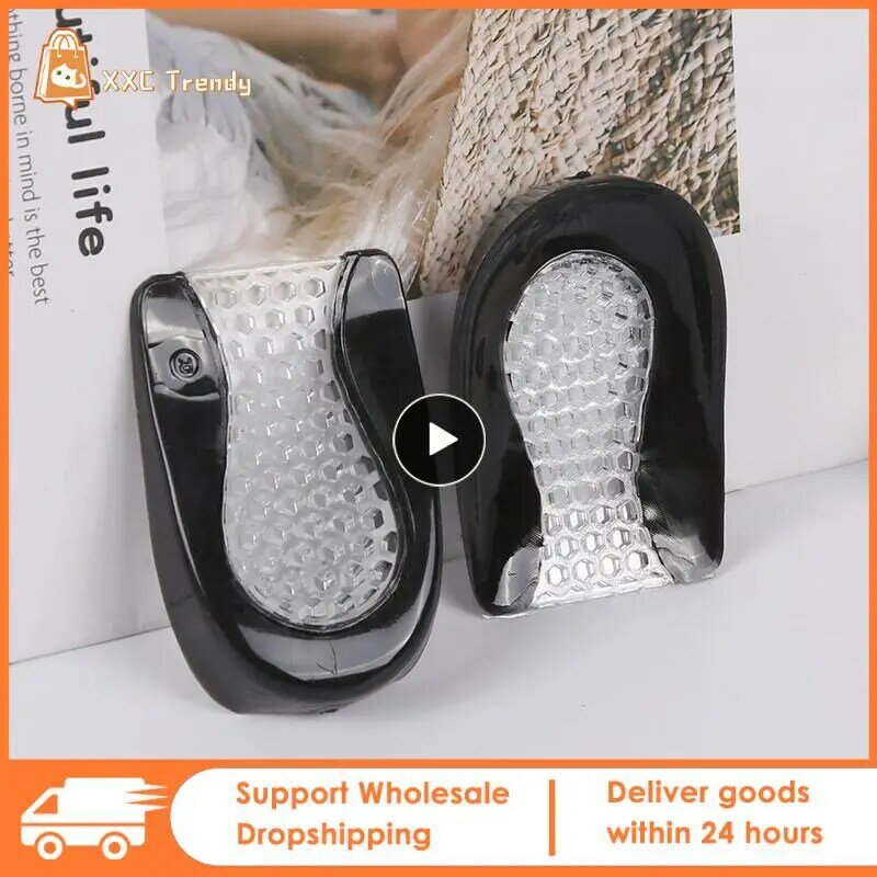 Gel de silicone palmilha para homens e mulheres, palmilhas de calcanhar, aliviar a dor do pé, Spur Support Shoe Pad, inserções de salto alto