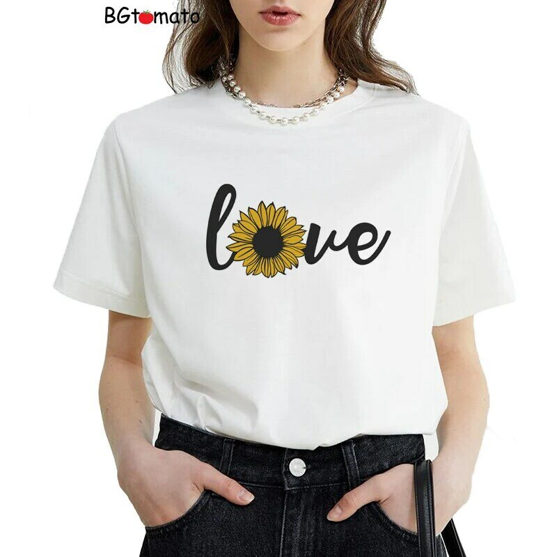 BGtomato New product love tshirt women's fashion T-shirt soft and comfortable short sleeve A082