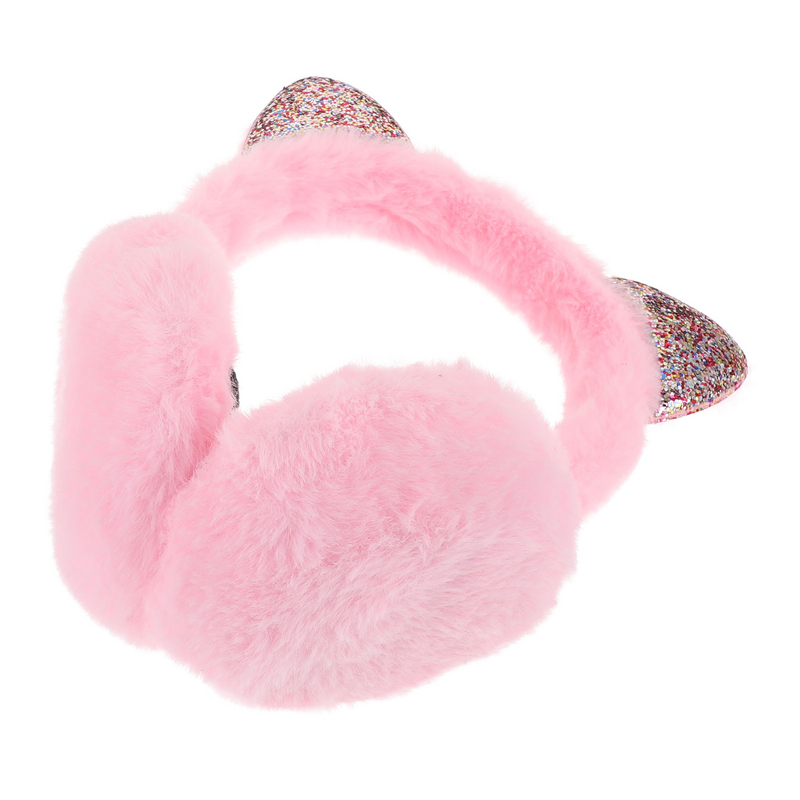 White Earmuffs Warmer Keep Foldable Winter Plush Adorable Sequin Outdoor Accessory Protective Miss