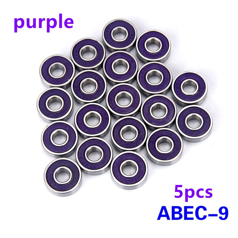 1/5pc  ABEC-7/ABEC-9 608 Skateboard Roller Steel Sealed Ball Bearings 8x22x7mm High Performance Stainless Steel Sealed Bearings