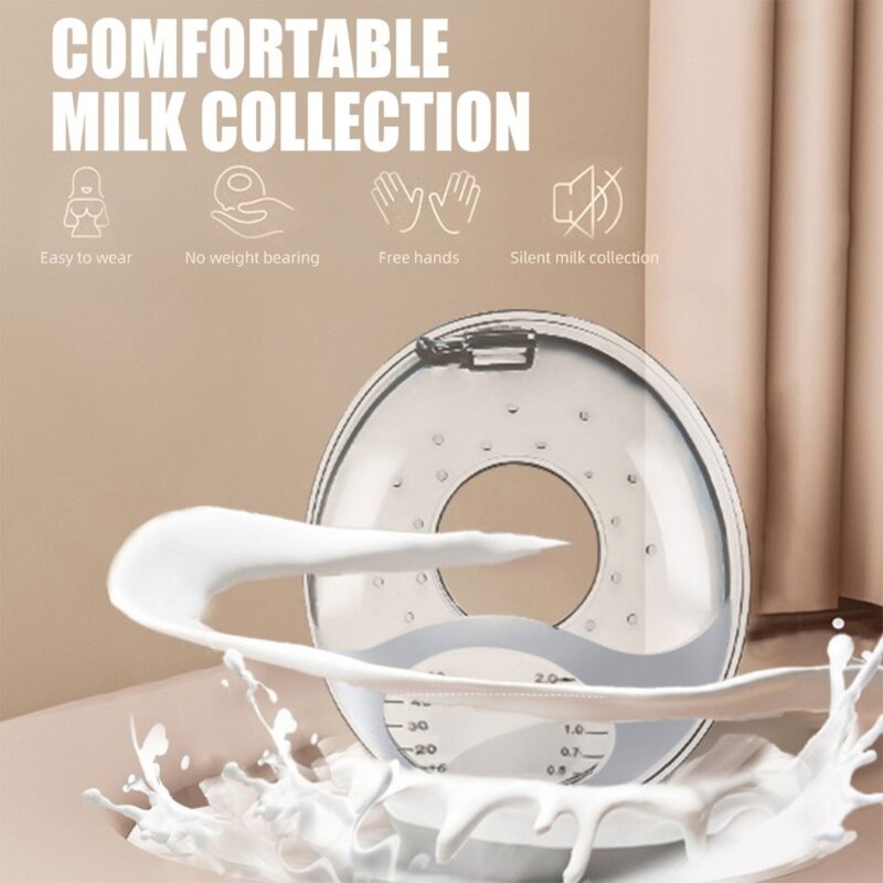 2 Pieces Breast Shells Nursing Cups Milk Saver Soft Leak-proof Reusable Flexible Silicone Breastmilk Collecter Milk Catcher