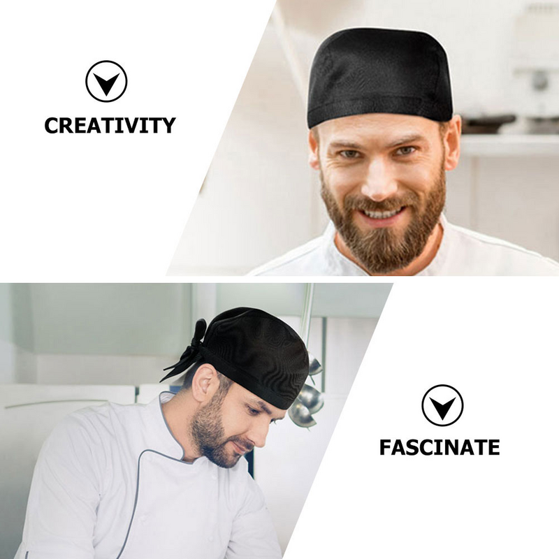 Ajustável Cotton Chef Hat para Homens e Mulheres, Garçom Hat, Hotel e Restaurantes, 10 PCs