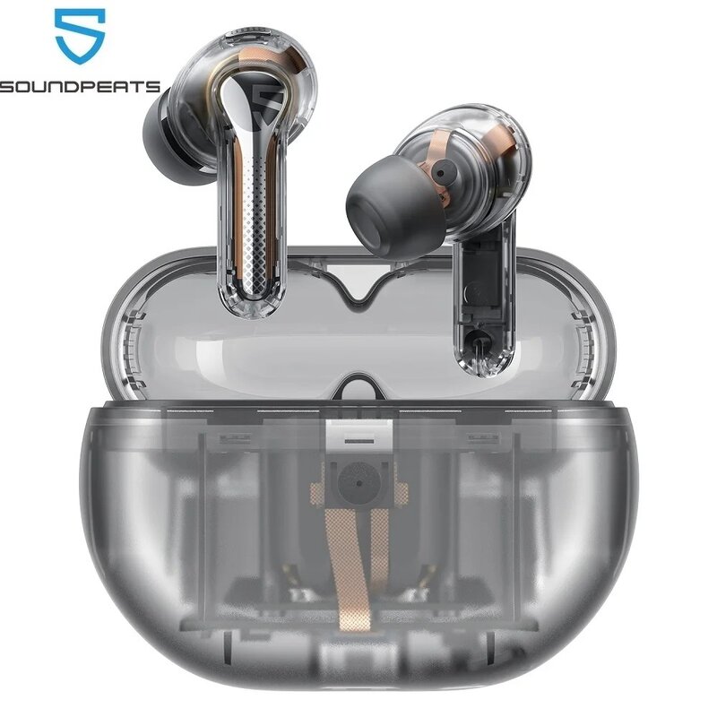 SoundPEATS-Capsule3 Pro fones de ouvido sem fio, fones de ouvido com Hi-Res e LDAC, Bluetooth 5.3, 43dB ANC híbrido, 6 microfones, total de 52 Hrs