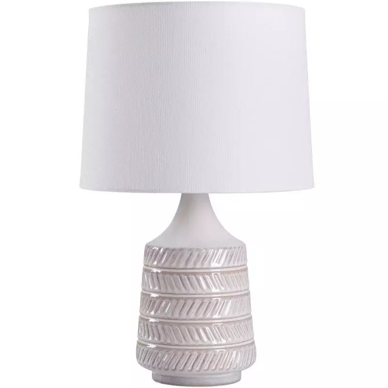 Better Homes & Gardens-lámpara de mesa de cerámica con pantalla, color blanco y Beige, 17 "H