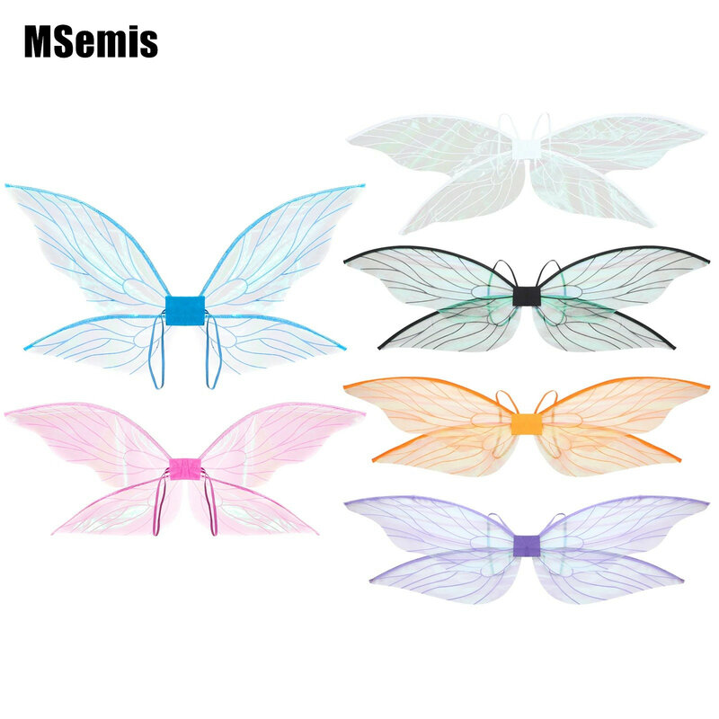 Fairy Angel Cicada Wings Elf Wings For Girls Women Halloween Christmas Party Cosplay Costume Masquerade Dress Up Props 2023 New