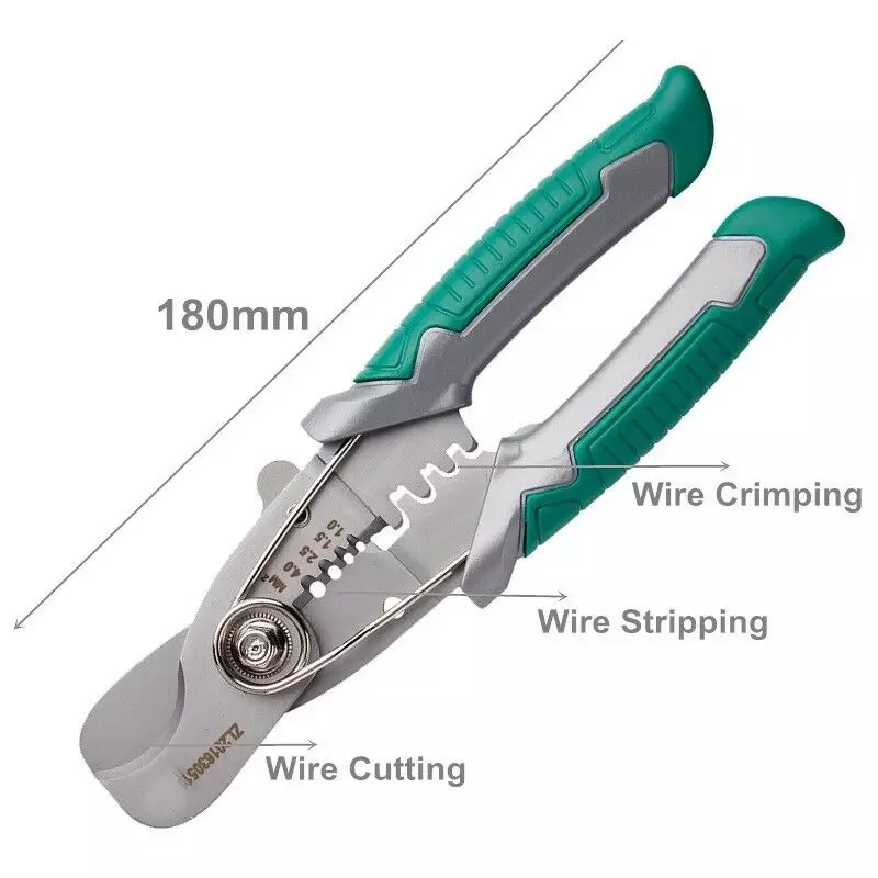 Cable Wire Stripper Cutter Crimper Multifunctional Useful Manganese Alloy Terminal Crimping Stripping Plier Tools