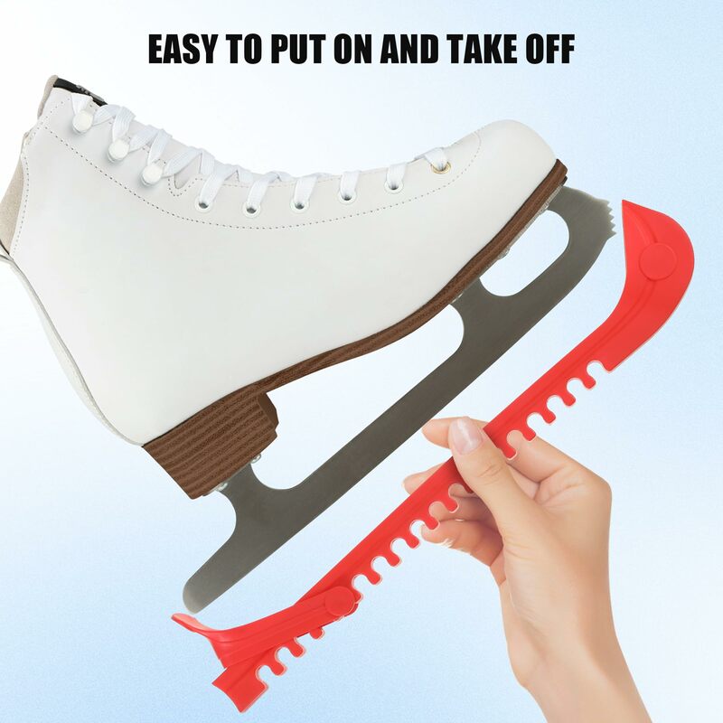 2pieces Enjoy Smooth Glides Durable And Flexible Ice Skate Blade Covers For Enhanced Performance