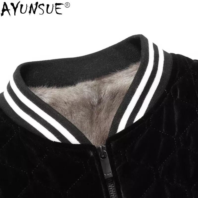 AYUNSUE жилет из натурального меха для мужчин 2023 осень зима Высококачественная куртка с подкладкой из меха норки безрукавка Двусторонняя одежда Veste