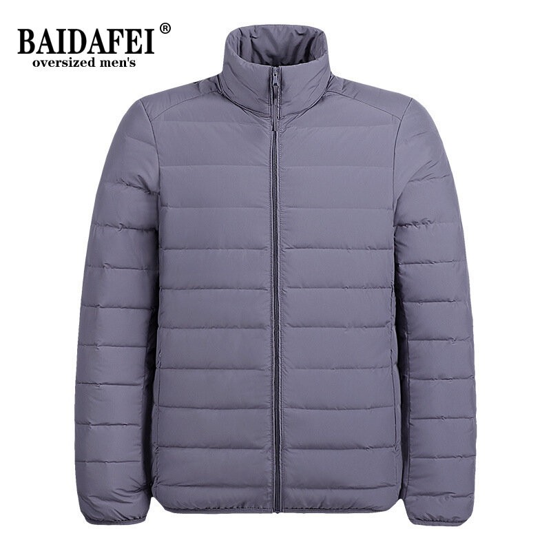 BAIDAFEI Men's Seamless Down Slim Fit Jacket 2021 Autumn Winter New Men's Lightweight Breathable Windproof Packable Down Jacket