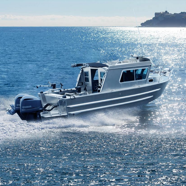 Kinocean 26ft высокоскоростная лодка для рыбалки с алюминиевым покрытием
