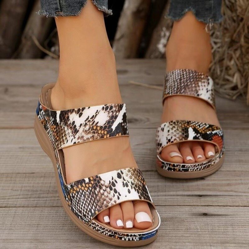 Slippers for Women Summer Non-slip 2024 High Quality New Outdoors Casual Comfortable Women's Wedges Slippers Large Size
