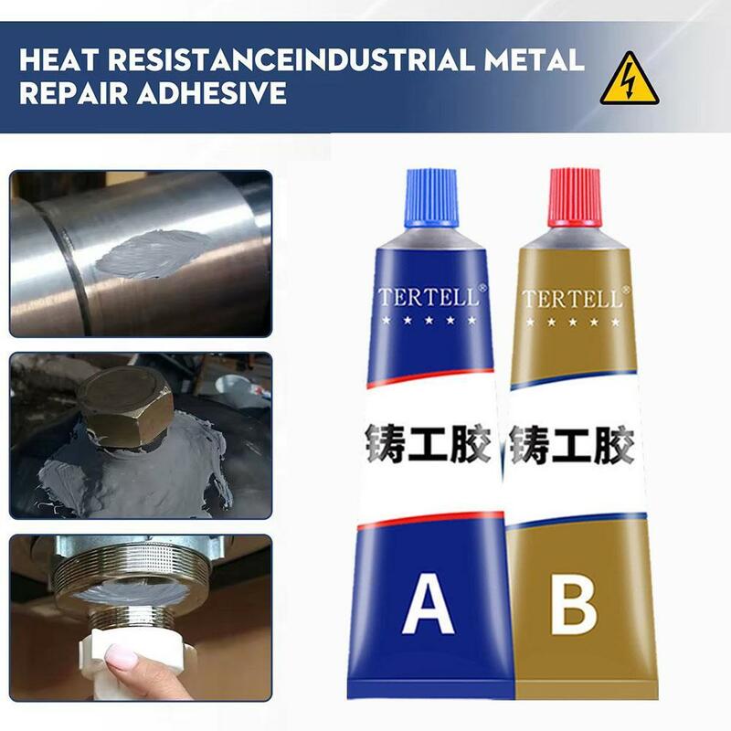 Colla per saldatura a freddo adesivo per riparazione di metalli resistenza al calore sigillante AB 20/50/70/100g agente adesivo per colata di riparazione ad alta resistenza