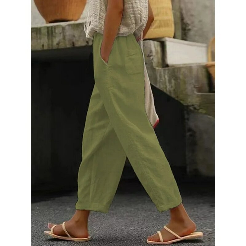 Pantalones de gran tamaño para mujer, ropa de calle Y2K, Color sólido, Simple, primavera y verano