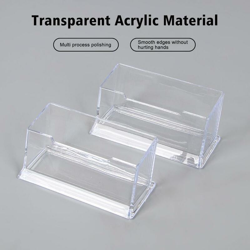 1pcs Acrylic Business Card Holder For Desk Clear Plastic Business Cards Display Holders Stand Fits 30-50 Cards