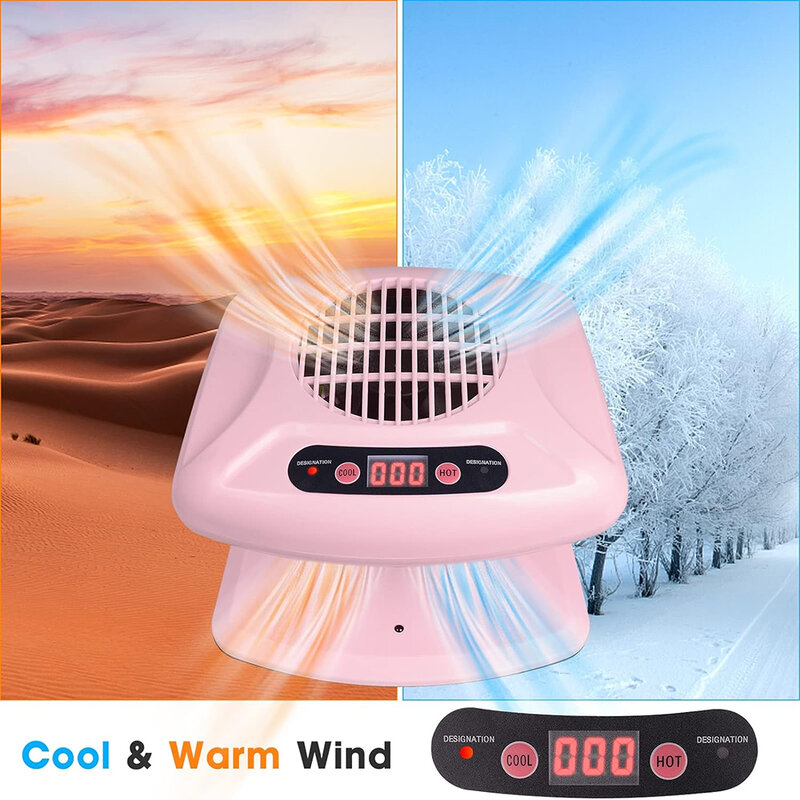 LULAA Hot and Cold Air Nail Art Dryer Single Hand Warm Cool Wind Nail Polish Drying Fan Automatic Infrared Sensor