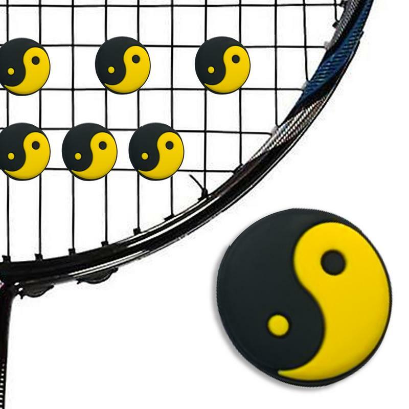Raqueta de tenis de círculo colorido a prueba de golpes, absorbente de silicona antivibración, accesorios deportivos