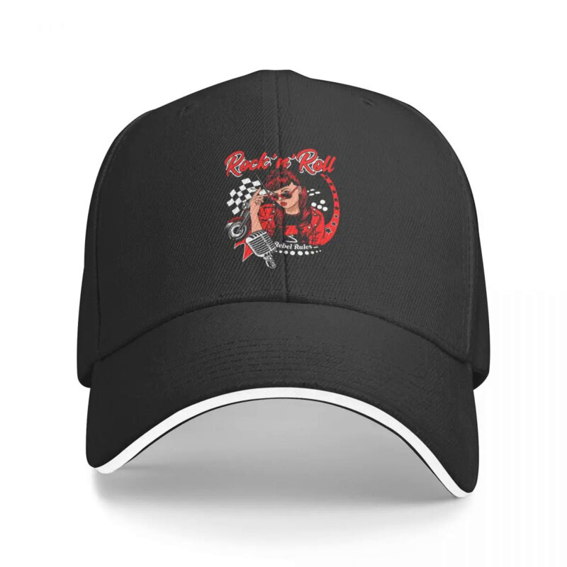 Rockabilly-Casquette de Baseball Pin Up pour hommes et femmes, chapeau avec visière, coupe-vent
