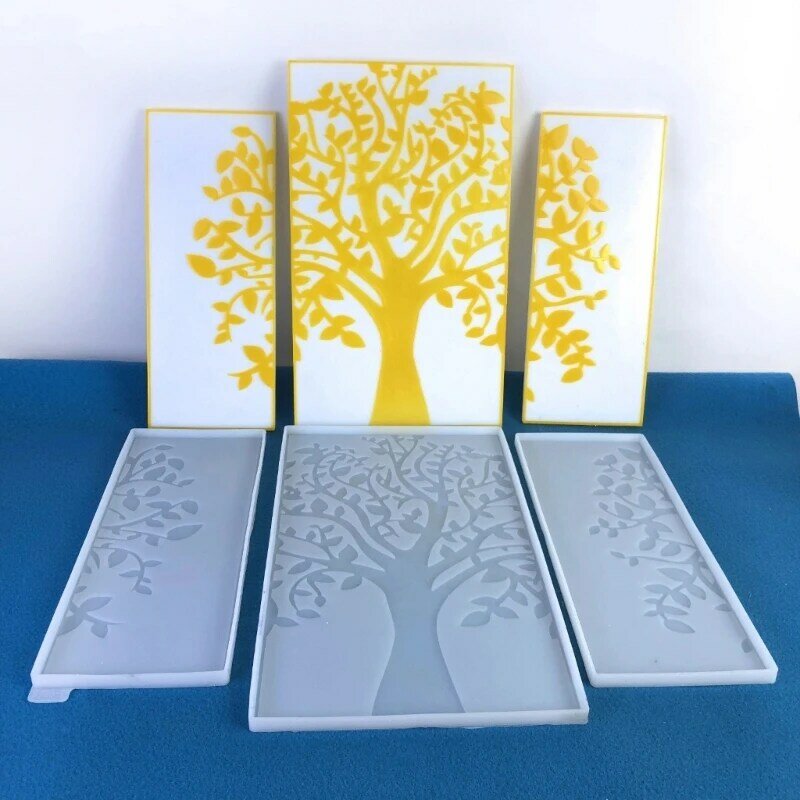 Life Tree Shaped Mould Versatile Wall Hangings Silicone Mold Jewelry Making Tool F19D