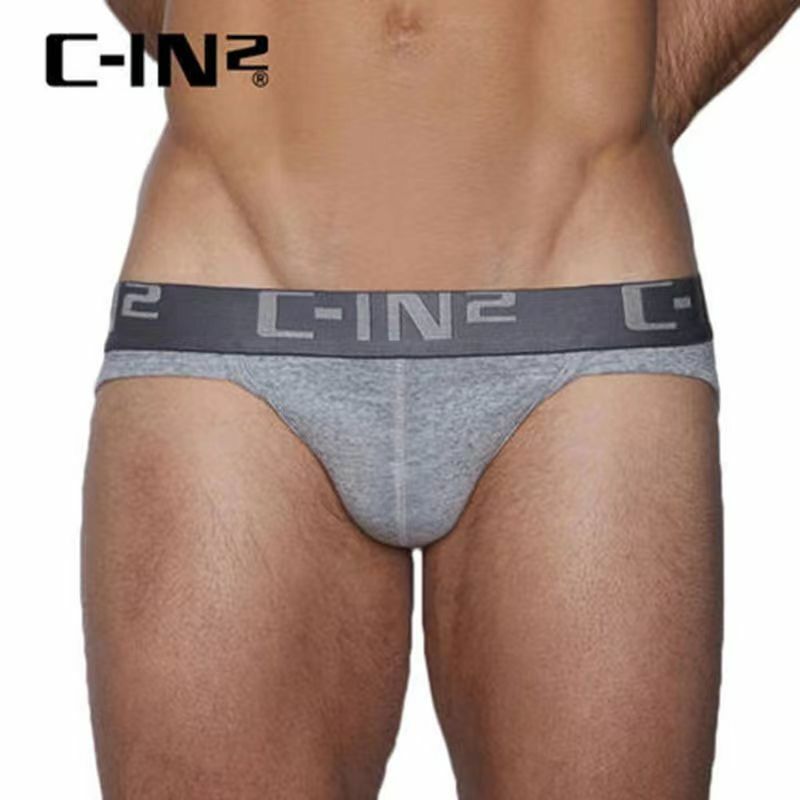 Men's fashionable pure cotton underwear with low waist and fashionable triangle shorts