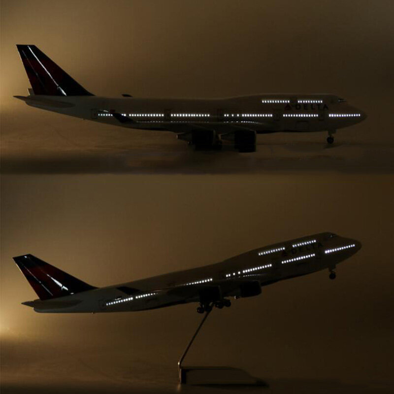 نموذج طائرة مدنية من دييكاست بالضوء ، طائرة نموذج أولي ، طائرة بوينج ، طائرة راتنج ، هدايا عرض التجميع ، 47 ، 1: شو