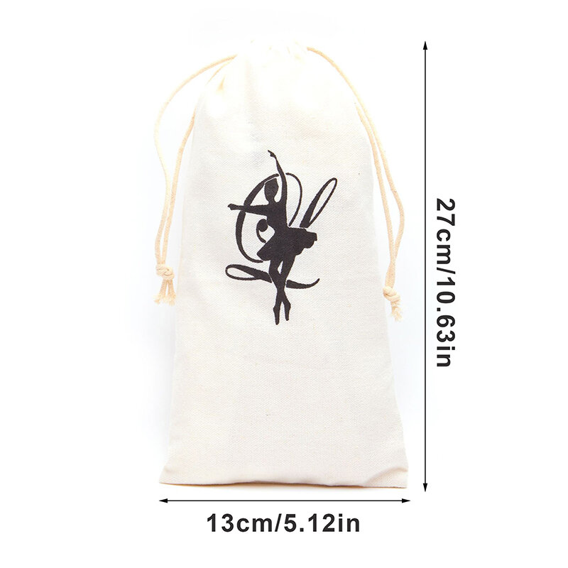 Double Drawstring Ballet Dance Bag Canvas Ballet Bag For Girls Ballerina Pointe Shoes Bags Ballet Dance Accessories