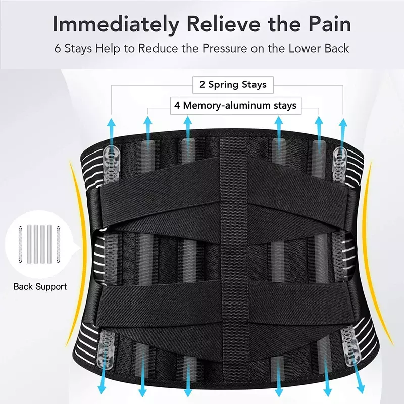 Neuer Rücken Lordos stütz gürtel Männer Wirbelsäule Dekompression Taillen trainer verstellbare Rückens tütze zur Linderung von Rückens ch merzen mit 6 Aufenthalten