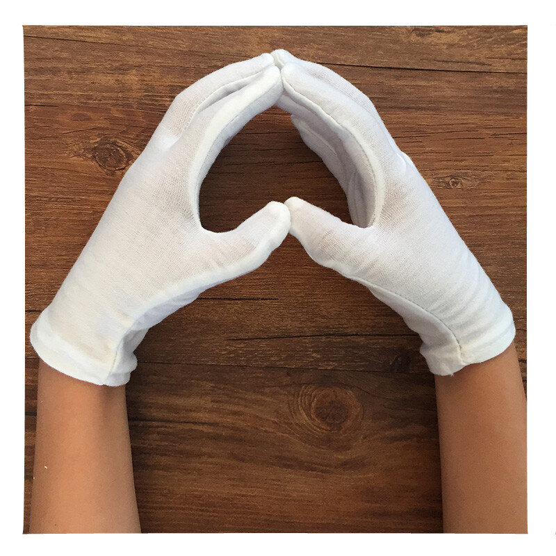 2 paia di guanti in cotone bianco per bambini guanto da ballo bianco per ragazzo e ragazza guanti da galateo bianchi per bambini R263