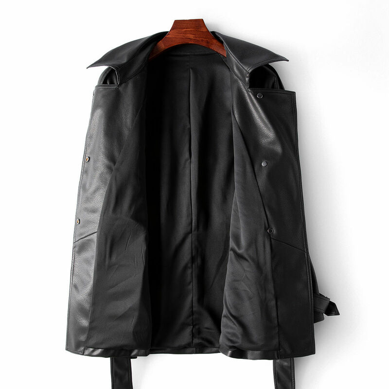 Casaco de pele de carneiro genuíno feminino, jaqueta de couro real casual, nova para outono e inverno, H28, 2023