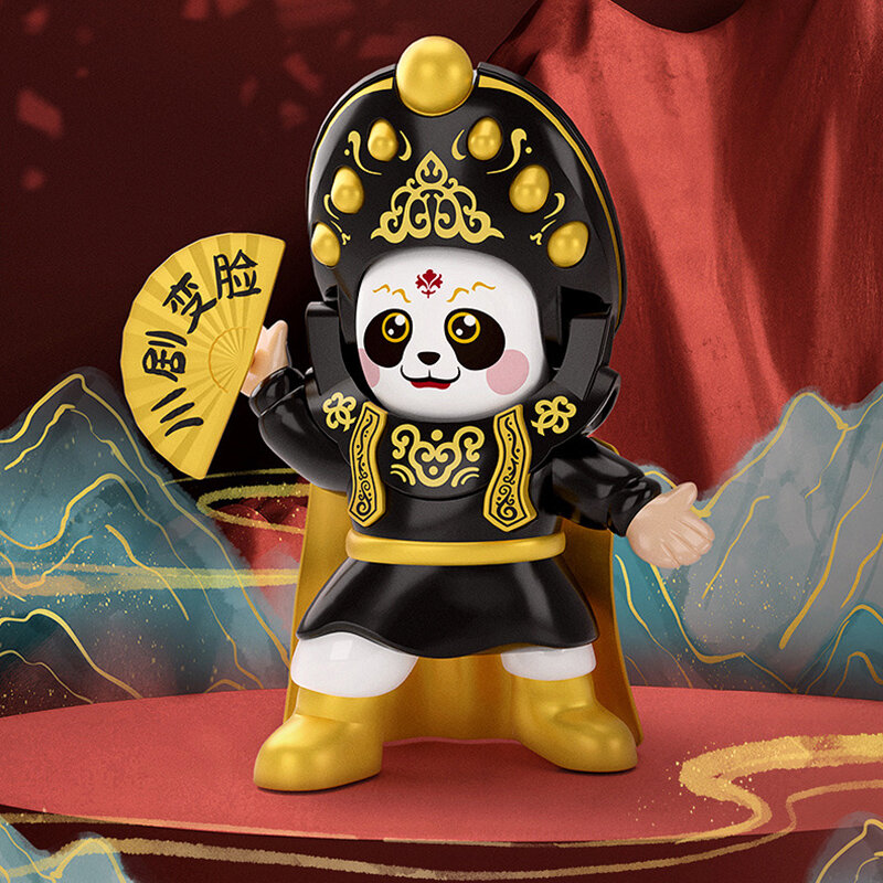 Neue Cartoon niedlichen Panda Sichuan Oper Gesicht ändern Puppe Spielzeug kreative Desktop-Ornamente Puppen Kinder Stress abbau Spielzeug
