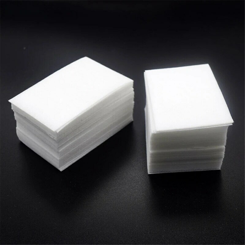 Almohadillas profesionales de algodón para limpieza de uñas, 1000/500/200/180/100 piezas, sin pelusa, para quitar esmalte de algodón