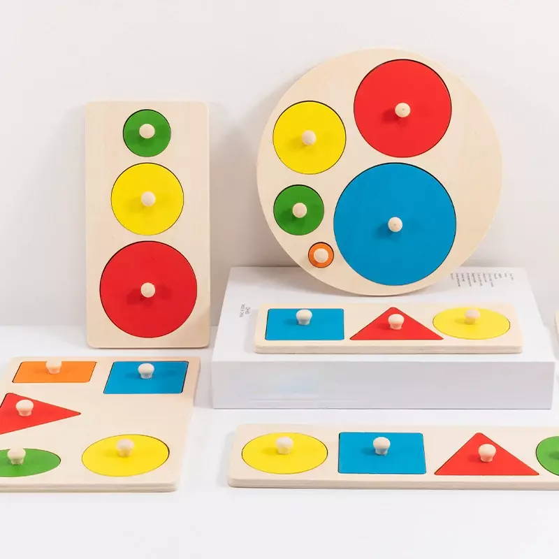 Children Wooden Puzzle Montessori Toys for Baby 1 2 3 Years Old Kids Alphabet Number Shape Matching Early Educational Games Toys
