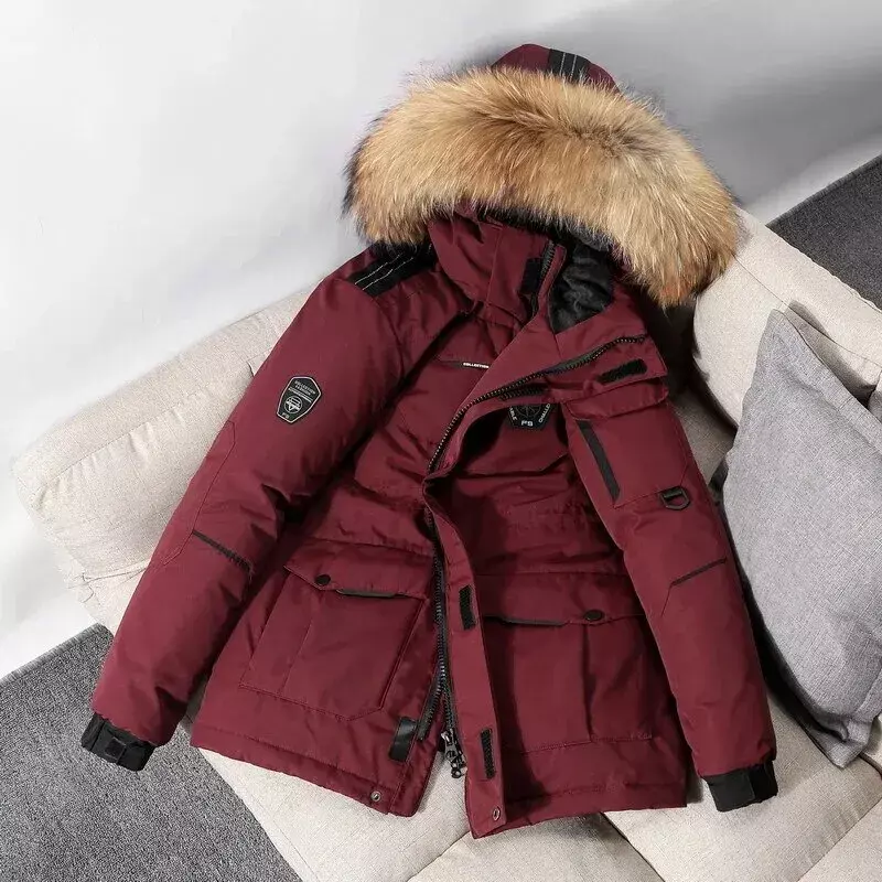 Casual down jacket, running men's style, plush and thickened short style, youthful and energetic fashionable down jacket