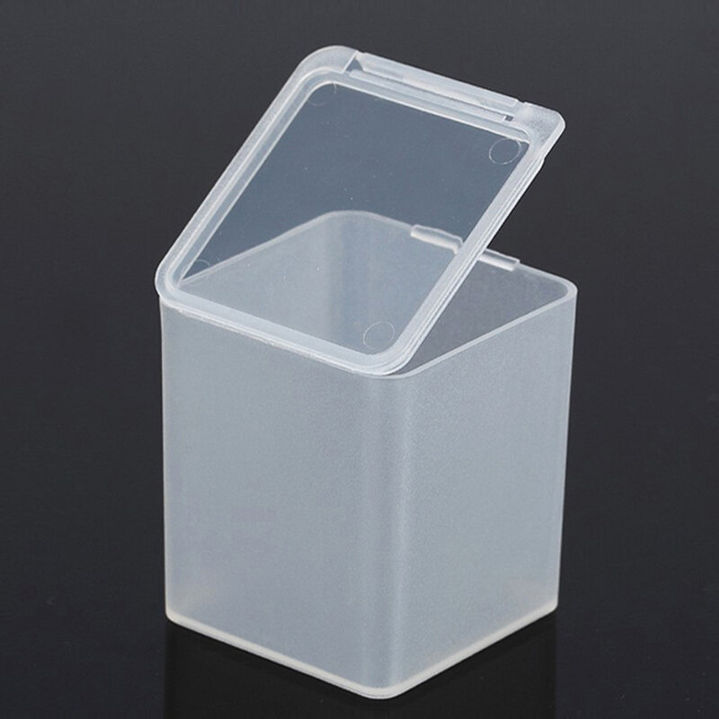 2 szt. Mini małe etui PP przeźroczyste tworzywo sztuczne pudełko do przechowywania pudełek DIY dokonywanie części śrubowych Manicure akcesoria do paznokci