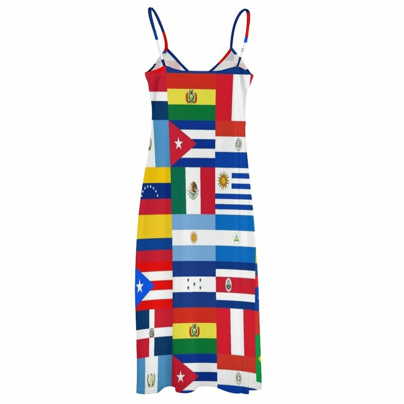 Flagi Ameryki Łacińskiej sukienka bez rękawów sukienki damskie kobiet sukienki imprezowe długie sukienki