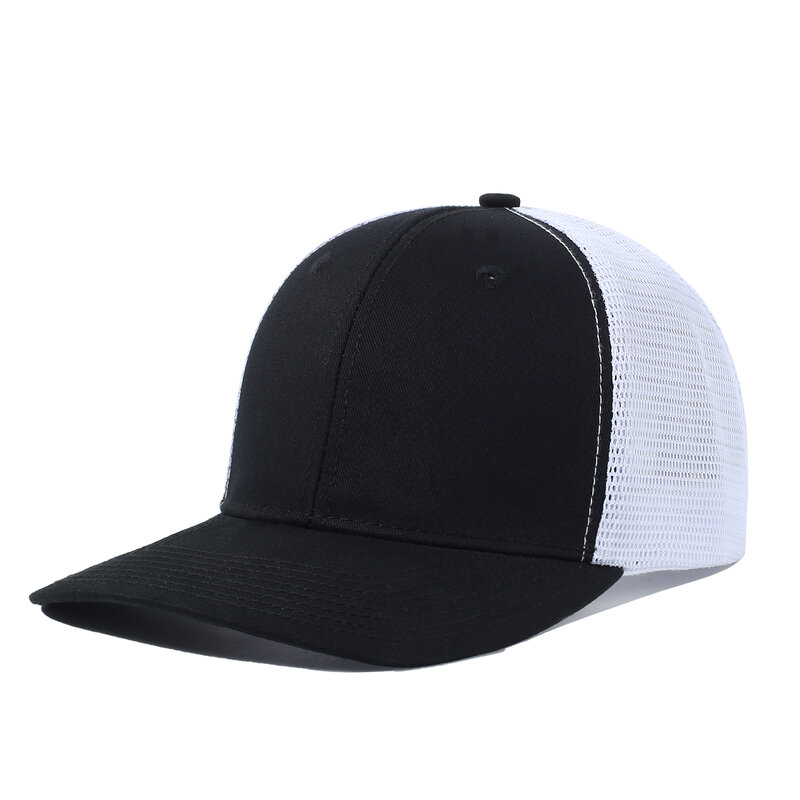 Il nuovo punto transfrontaliero del berretto sportivo in rete all'aperto estivo può essere personalizzato Logo berretto da pilota europeo e americano