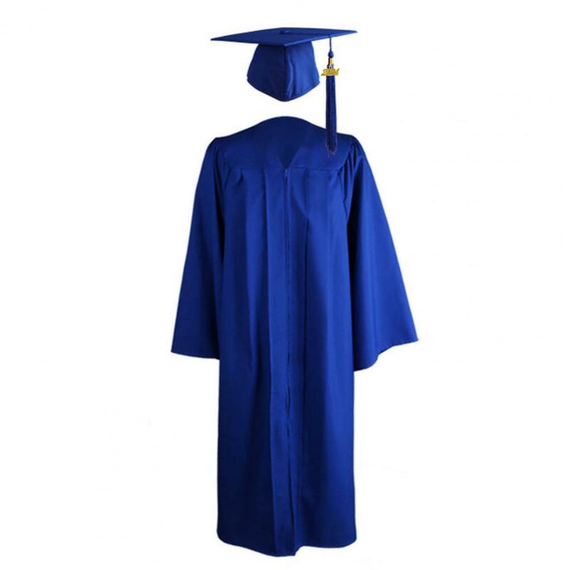 Academic Gown Zipper Solid Color 2023 College Undergraduate Academic Gown Colorfast Graduation Gown Student Supplies