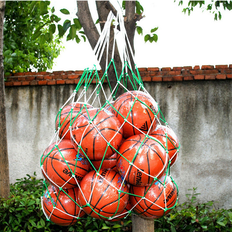 1Pc piłka nożna torba z siateczką nylonowa pogrubiona torba do przechowywania pojedyncza piłka przenośny sprzęt Outdoor Sports piłka nożna koszykówka siatkówka torba