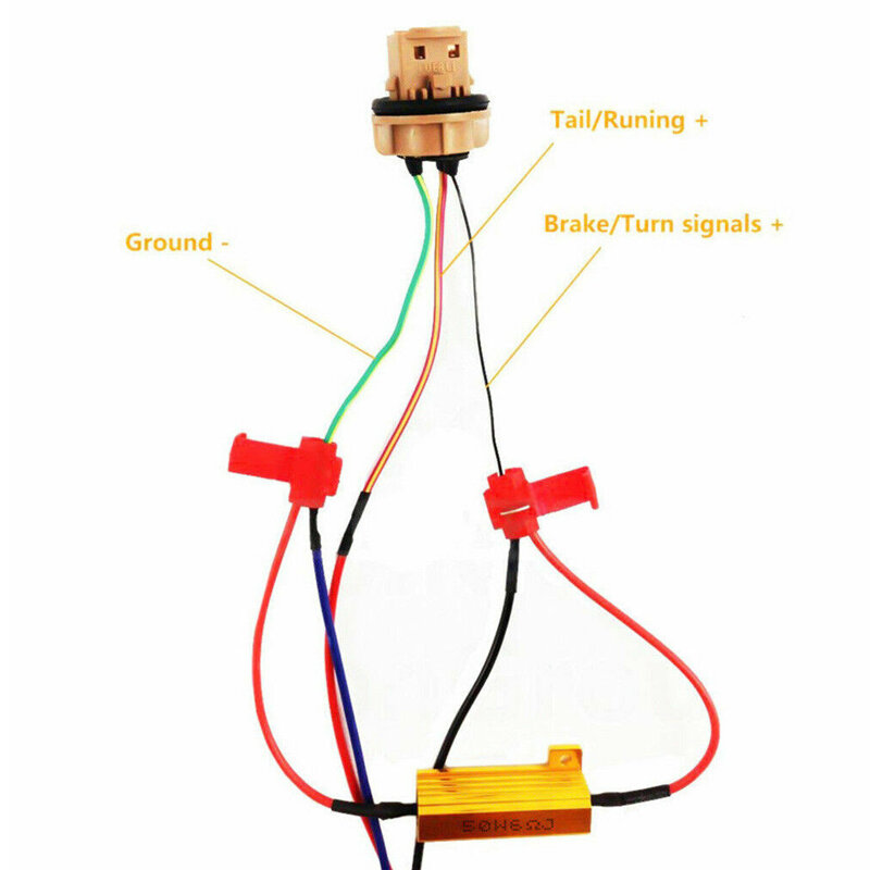 Resistencia de carga de balasto con indicador LED, 4 piezas, relé de velocidad de Flash, bombillas de señal de giro, 50W, 6 ohm