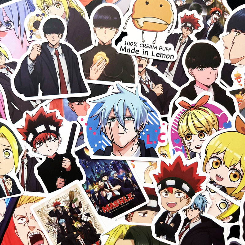 10/50PCS Mashle: Magic and Muscles Anime Stickers Pack DIY Skateboard Motorcycle Suitcase Stationery Decals Decor Phone Laptop