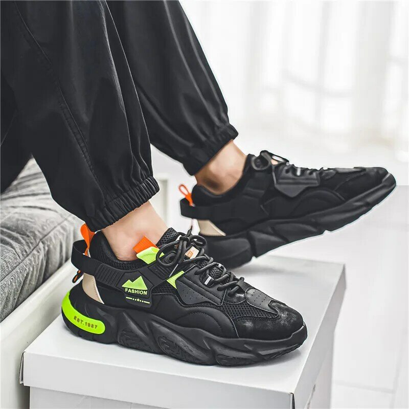 Męskie buty do chodzenia 2024 modne oddychające siateczkowe męskie trampki na platformie do joggingu dla mężczyzn Zapatillas Hombre