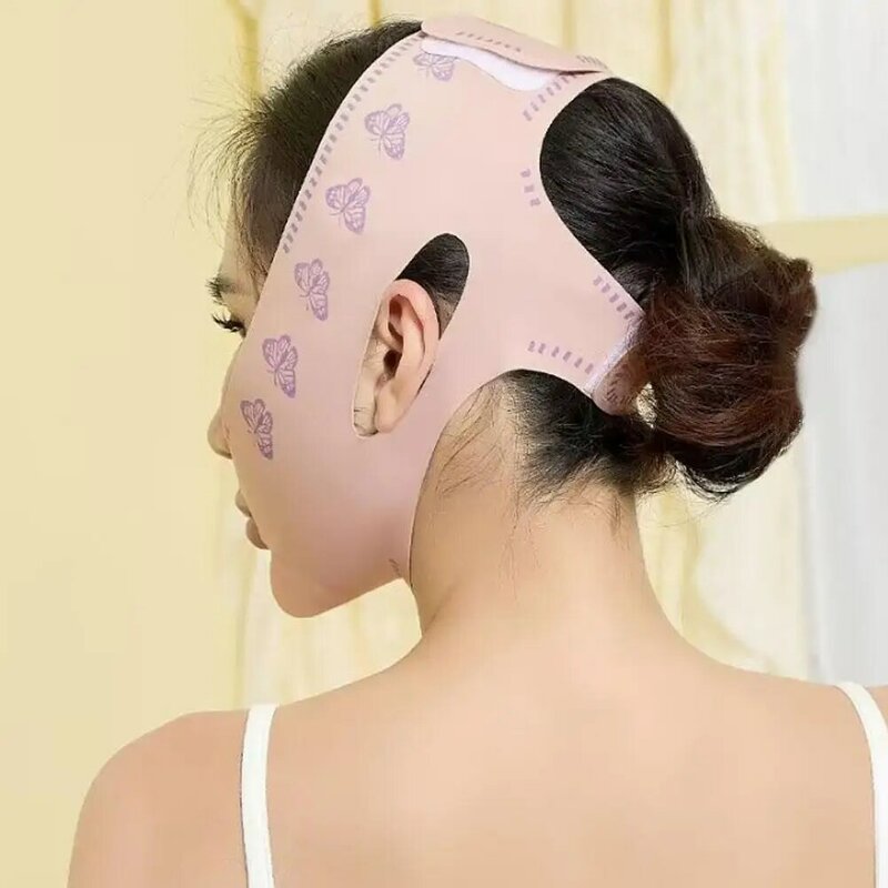 Nieuwe Ademende V-Gezichtsband Wanglift Gezicht Dun Masker Verminderen Dubbele Kin V-Line Vormgeving Bandage Anti Rimpel Gezichtsverband