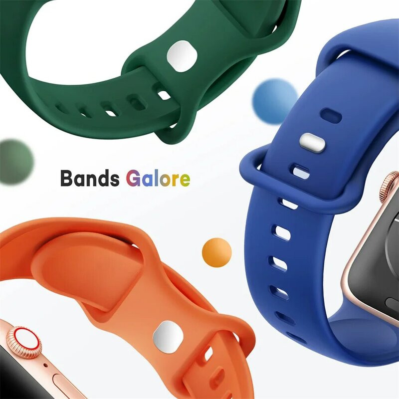 Силиконовый ремешок для Apple Watch Band 44 мм 40 мм 45 мм 41 мм 42-38 мм, спортивный браслет для iwatch series 8 7 se 3 4 5 6 9 ultra 2 49 мм