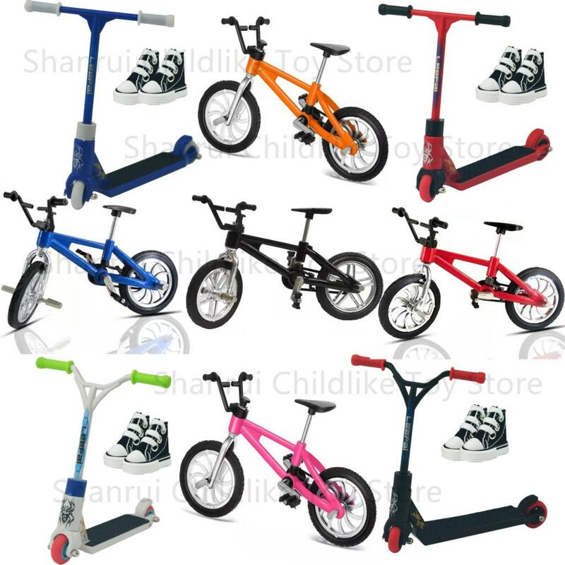 Scooter de dedo de duas rodas para crianças, skate de dedo, mini pano, bicicleta do dedo, brinquedo engraçado, brinquedos educativos