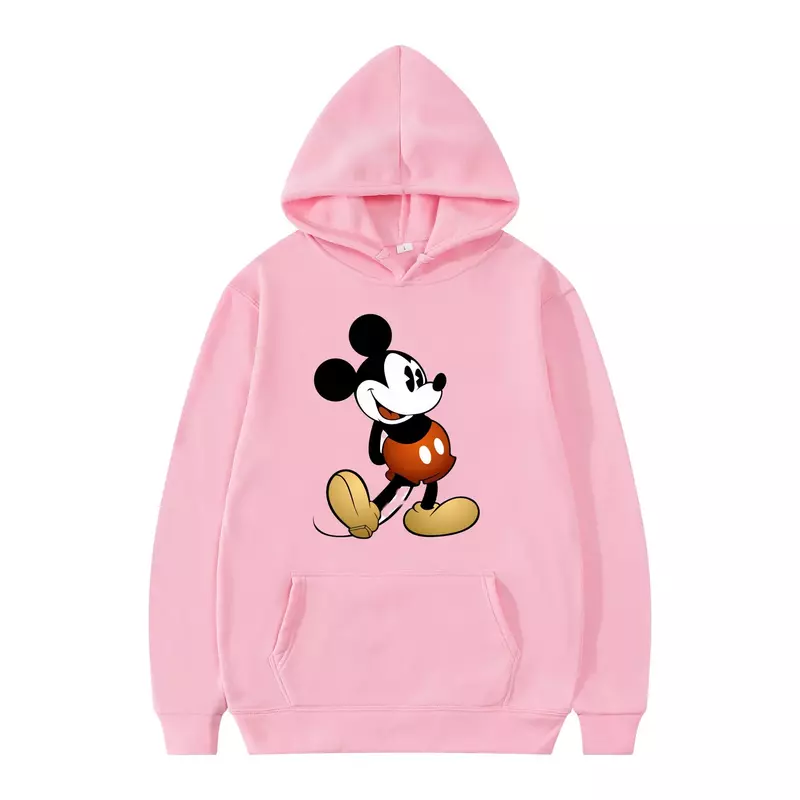 Disney Mickey Mouse New Hot Sale Fashion Hoodie For Men Pattern Women's Sweatshirt Anime Tops Autumn Couples Section Pullover