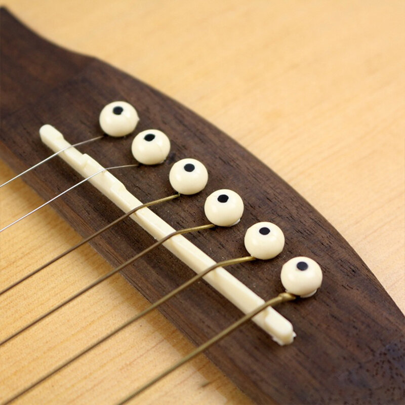 Pasador de puente de Guitarra Fácil de sintonizar, pasador de puente a prueba de arañazos, artesanía exquisita, 6 piezas